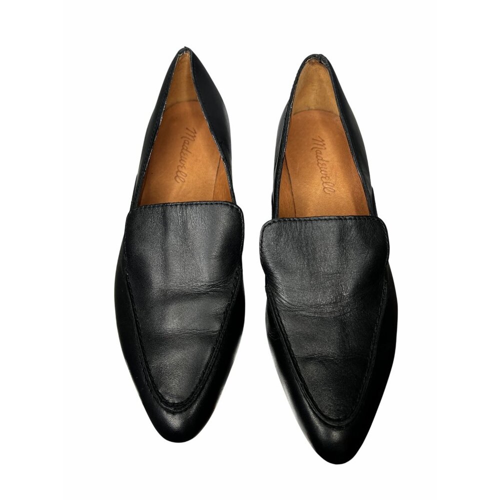 Madewell Frances Black Leather Loafers Size 6.5 - Picture 10 of 10